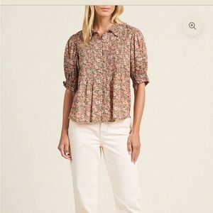 TROVATA JESS BLOUSE MARIGOLD MISTRAL Sz Medium NWOT retails for $358
